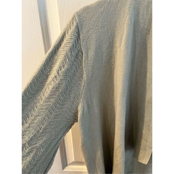 Essentials Milano Sage Green Waterfall Poet Sleeve Cardigan Sweater sz M NWT - Picture 5 of 8
